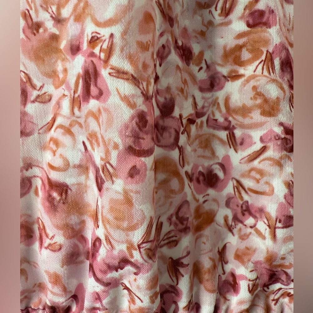 Grace Karin Pink and White Floral Flutter Sleeve Tank Top Blouse | Small | NWT - Picture 3 of 11